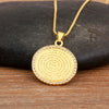 Round Shape Spain/English Pendant Necklace S/L Sizes Choice For Women Men Copper Clavicle Chain Jewelry Accessories - Image 8