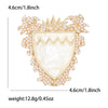 Imitation Pearl Map Brooch Pin - Image 4