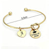 Stainless Steel 26 Letters Initial Heart Charm Bangle Bracelet Class Of Graduation Jewelry For Students Men And Women - Image 5
