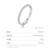 Silver Black Zirconia Stackable Rings Crystal Silver Finger Rings for Women Party Jewelry - Image 2