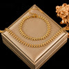 316L Stainless Steel Metal Gold Color Wheat Chain Necklace Bracelets Set For Women Jewelry Lady Gift - Image 10
