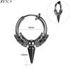 Zemo 1 PC Punk Stainless Steel Clip-on Earrings Long Tassel Pendant Earring Taper Cross Feather No-Pierced Fake Piercing 12/14MM - Image 27