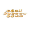 Irregular Hollow Geometric Open Ring Set 14 Pieces - Image 11