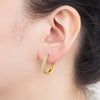 Creative U Shape Design 3 Colors Cubic Zirconia Hoop Earrings Crystal Ear Buckle Jewelry for Valentine's Day Gift - Image 3