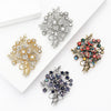 Rhinestone Flower Bouquet Brooches for Women Plant Pins Friends Party Gifts Banquet Jewellery Accessories - Image 3