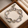 Distinctive Elliptical Bracelet for Women,Hand-made Chain Stainless Steel Bracelets, Jewelry Gift - Image 11