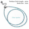 Female 2mm Faceted Beaded Necklace Stone Agat Crystal Tiger Eye Quartzs Choker Mini Simple Jewelry for Women Jewelry - Image 7