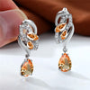 Female Blue Rainbow Stone Earring Silver Color Clip Earrings For Women Charm Crystal Zircon Wedding Jewelry - Image 22