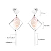 2PC/1pair Heart Love White Shell Drop Earring for Women Stainless Steel Hoop Earrings Romantic Valentine's Day Gift - Image 51