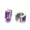 Hoop Earrings for Women Stainless Steel Semi-circle Colorful Crystal Glass Earring Women's Wedding Ear Jewelry - Image 27