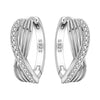 Openwork Leaf Pattern Hoop Earrings with Sculpted Detail - Image 44