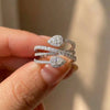 Silve Waterdrop Cross Zircon Paved Dainty Rings For Women Elegant Daily Party Engagement Jewelry - Image 1