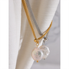 Natural Pearl Beads Chic Necklace Thin Chain Stainless Steel Minimalist Charm Collar Jewelry Women - Image 6