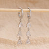 French Design Water Drop Ear Piercing Earrings Stainless Steel Crystal Women's Earring Daily Wear Jewelry - Image 10