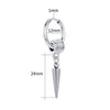 ZS 1 PC Hip Hop Sword Hoop Earring Men Jewelry Dangle Earrings Stainless Steel Round Ear Hoop Cone Chain Punk Jewelry Gift Women - Image 10