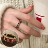 Silver Open Finger Ring Golden Enamel Donut Dazzling Geometric Punk For Women Jewelry Gift - Image 13