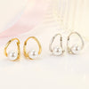 Silver Earrings Twisted Pearl Earrings Ladies Simple Birthday Party Wedding Anniversary Jewelry Gift - Image 2