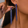 Long Tassel Drop Earrings for Women Black Gold Silver Color Rhinestone Dangle Earring Wedding Party Jewelry Gift - Image 33