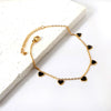 Oil Drip Red Black Purple Love Heart Charm Anklets For Women Stainless Steel Boho Jewelry - Image 3