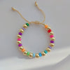Boho Beach Style Colorful Heishi Bracelet Jewelry Gifts for Friends Gold Plated Beaded Bracelet for Women - Image 3