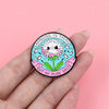 Hanging IN There Out OF Spite Enamel Pin Dandelion Brooch Lapel Pins Badge on Backpack Inspirational Jewelry Friends Gifts - Image 2