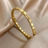 Vintage Belt Buckle Stainless Steel Elastic Bracelet for Women Classic Two Tone Watchband Bangle Bracelets Jewelry - Image 2