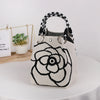 Geometric Mini Tote Bag Women Black Ivory Graphic Handbag Ring Handle Compact Daily Purse for Korean Style Outfits - Image 9