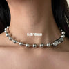 Stainless Steel Ball Chain Necklace with 6 mm 8 mm or 10 mm Beads and 40 cm to 60 cm Length Options - Image 1