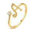 Gold Snake Adjustable Ring Silver Golden Letter A Free Heart Star Moon Open Rings For Women Jewelry Gift - Image 8