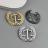design balance wheat ear fair stainless steel gold-plated brooch, suit lapel pin, men's formal dress accessories - Image 6