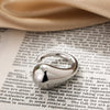 Vintage Stainless Steel Rings for Women Punk Chunky Irregular Smooth Adjustable Open Ring Jewelry Weddings Gifts - Image 59