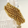 Stainless Steel Elastic Strand Beads Bracelets Bangles For Woman Beaded Chain Bracelet 21cm - Image 3