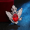 Vintage Angle Wing Double Eagle Badge Men's Retro Suit Coat Rhinestone Brooch Jewelry Metal Pins and Brooches for Women - Image 5