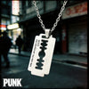 Alloy Razor Blade Pendant Necklace with 45 cm or 60 cm Chain - Image 1