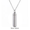 Cylinder Ashes Urn Pendant Charm Stainless Steel Cremation Memorial Necklace Jewelry 3 Colors - Image 11