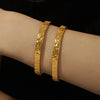 Stainless Steel Charm Cuff Bracelets For Women Irregular Hammer Pattern Statement Bracelet Female Jewelry - Image 2