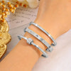 3-Piece Set of and Stylish Stainless Steel Bracelets, Classic and Versatile, for Casual Wear and Party Outfits - Image 6