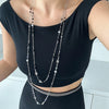 Long Imitation Pearl Chain Necklace Set 2 Pieces - Image 14