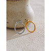 6789# Stainless Steel Shiny Cubic Zirconia Casting Ring for Women Pvd Plated Jewelry Gift - Image 4