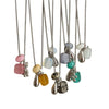 Colorful Stone Grape Cluster Pendant Necklace on Box Chain - Image 33