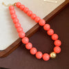 Multi-color Smudging Round Beads Acrylic Choers Necklaces Retro Smudging Resin Collarbone Chain Charms Party Jewelry Gifts M1 - Image 18