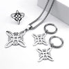 Stainless Steel Jewelry Set Witchcraft Witch Celtic Irish Knot Pendant Necklace Earring Bracelet Ring Nudo De Bruja - Image 8