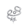 Silver Mono Clip Earrings for Girl CZ Platinum Plated Ear Cuffs Non Piercing for Women Wedding Party Jewelry - Image 19