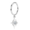 1Pc Titanium Zircon Star Pendant Earrings for Women Hinged Segment Hoop Ring Drop Earring Piercing Body Jewelry 16G - Image 9