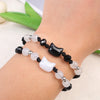 2pcs Moonstone Obsidian Bracelets Couple Minimalist Bracelet Handmade Cute Black White Cat Bracelet Party Jewelry Gifts - Image 5