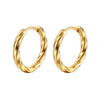 Twisted Small Round Hoop Earrings For Women/Men Stainless Steel Ear Buckle Chic Simple Ear Jewelry - Image 9