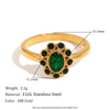 Elegant Pearl Ring 316L Stainless Steel Women's Ring Gold Plated Accessories - Image 7