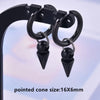 No Fade Different Length Pointed Cone Dangle Earring Stainless Steel Round Hoop Earrings For Women Men Jewelry Ear Piercing Gift - Image 25