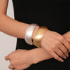Men Women's Wide Cuff Open Bracelet Punk Asymmetric Geometric Bracelets Bangles Statement Gothic Hand Jewelry Gifts - Image 4