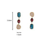 Asymmetric Colorful Resin Earrings for Women Retro Contrast Geometric Dangle Earrings Korean Jewelry - Image 5
